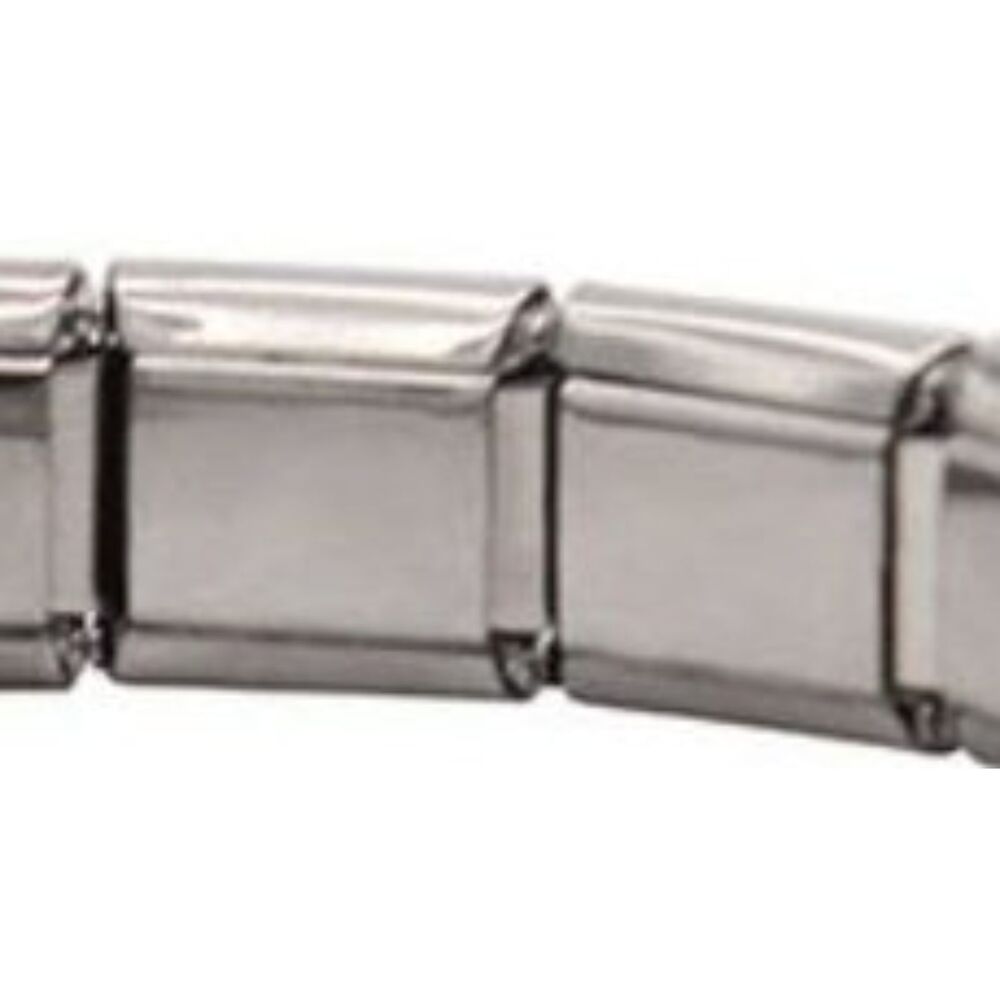 GP Firenze Stainless Steel Link Bracelet Matte Silver Italian Charm Style - Picture 3 of 5